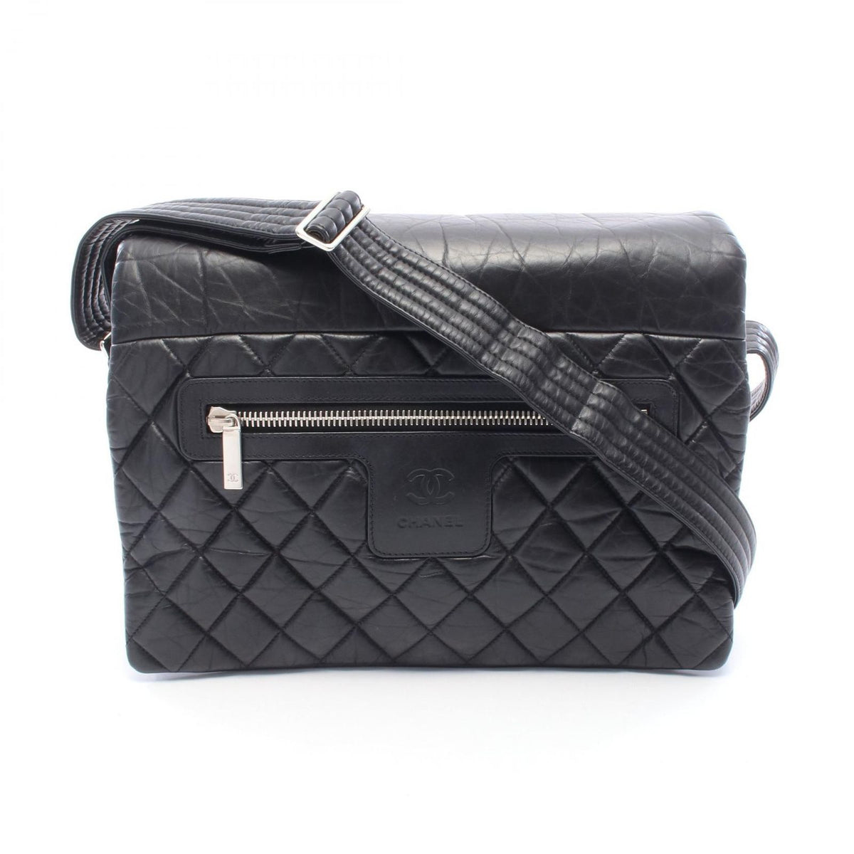 Chanel Shoulder Bag Coco Cocoon Black Calfskin Leather