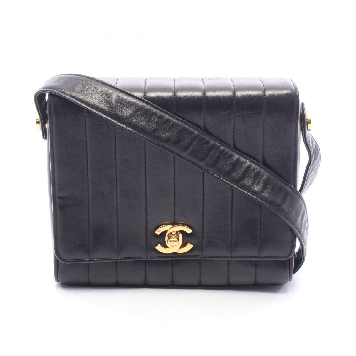 Chanel Shoulder Bag Mademoiselle Black Lambskin