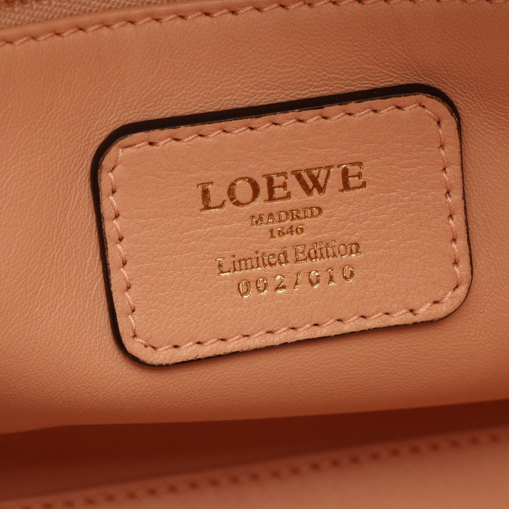 Loewe Handbag Amazona 28 Coral Pink Cream Mint Bull Leather — view 4
