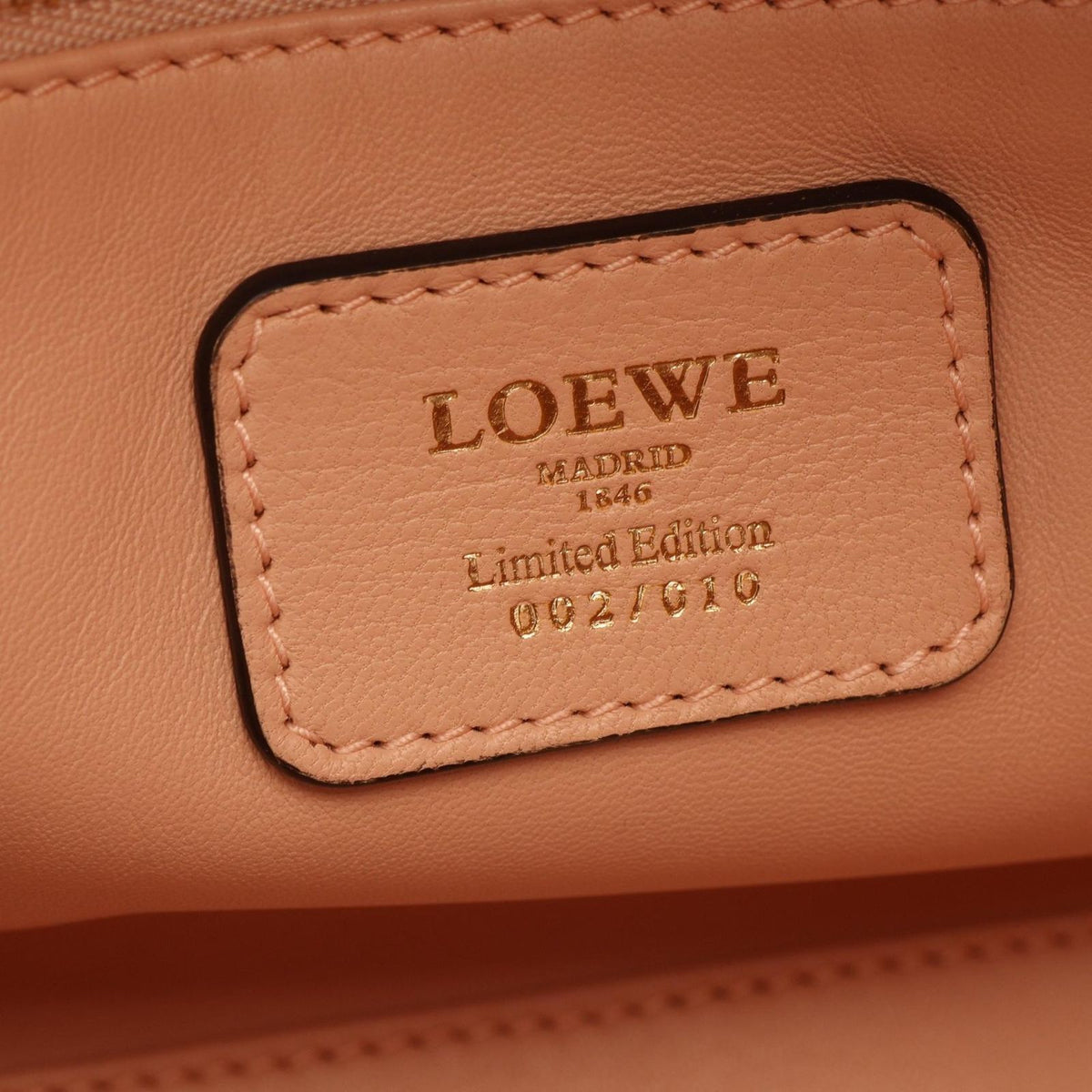 Loewe Handbag Amazona 28 Coral Pink Cream Mint Bull Leather — view 4