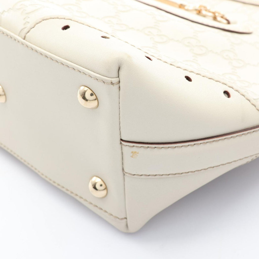 Gucci Tote Bag Guccissima Ivory Leather Horsebit — view 7