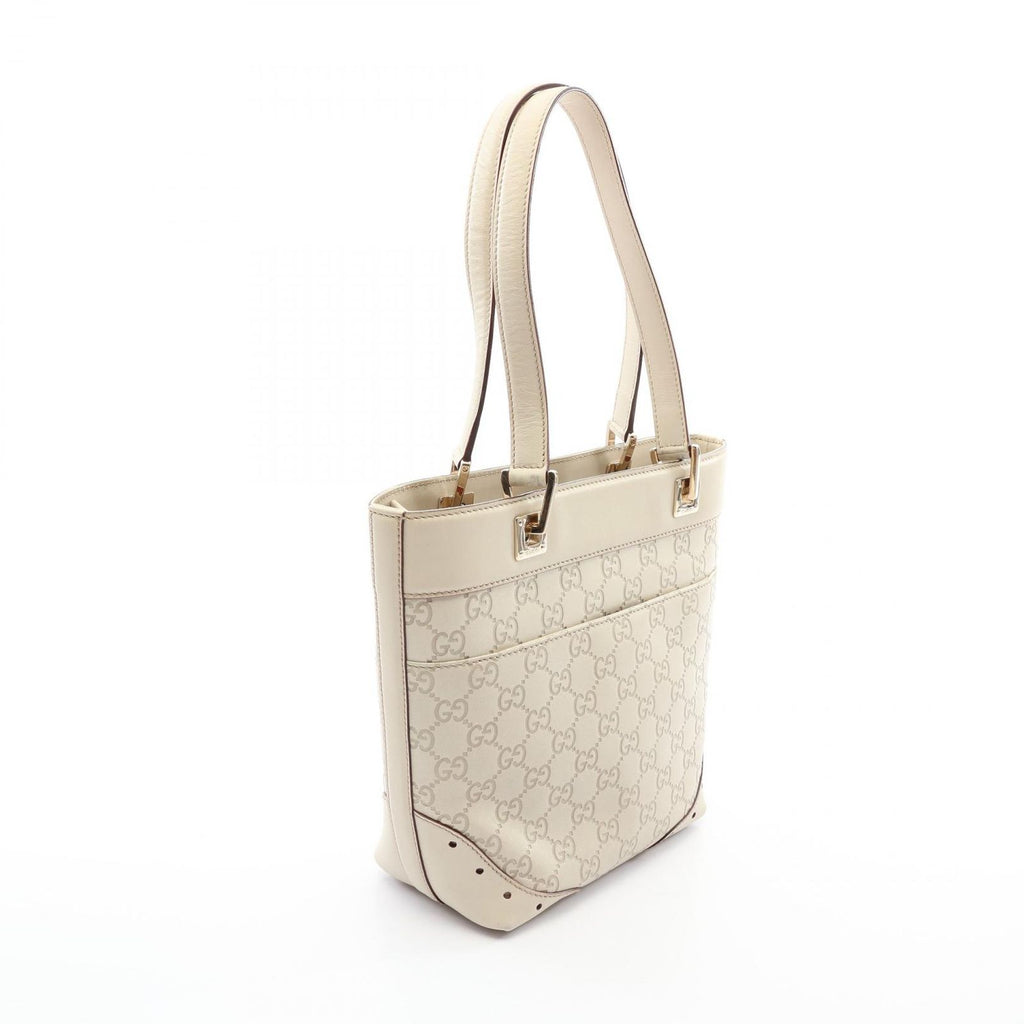 Gucci Tote Bag Guccissima Ivory Leather Horsebit — view 2