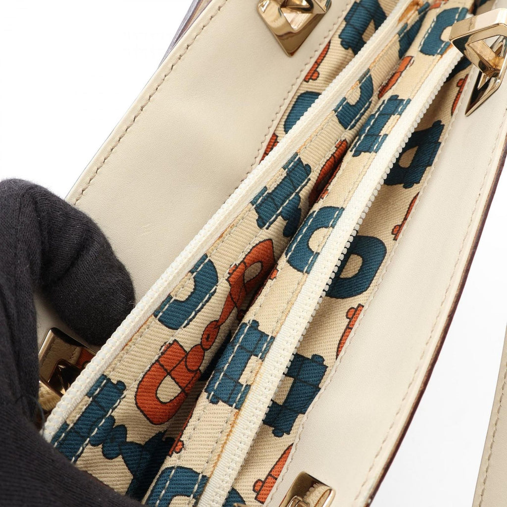 Gucci Tote Bag Guccissima Ivory Leather Horsebit — view 5