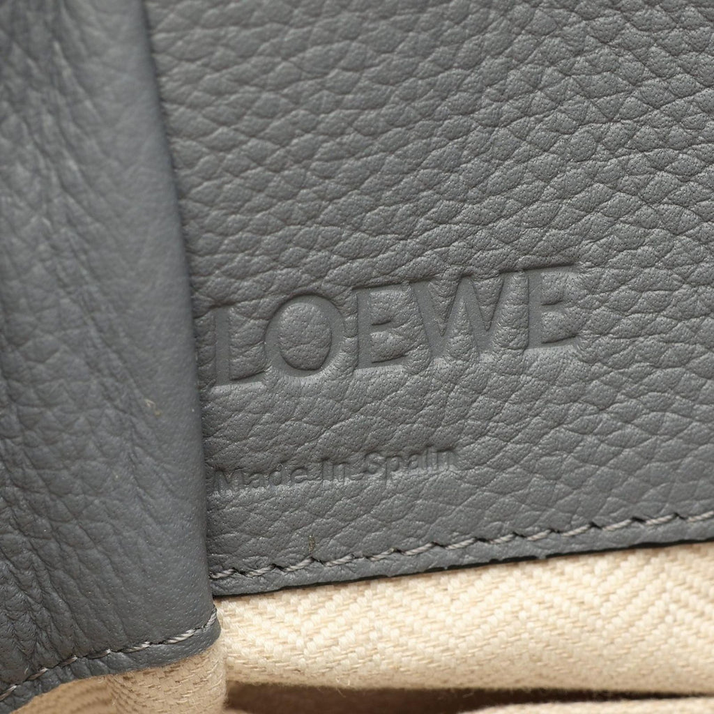 Loewe Handbag Hammock Drawstring Bag Mini 2-Way Gray Leather — view 4