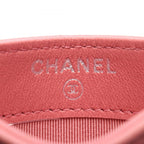 Chanel Card Case Quilted Pink Lambskin — view 4
