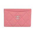 Chanel Card Case Quilted Pink Lambskin