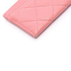 Chanel Card Case Quilted Pink Lambskin — view 7