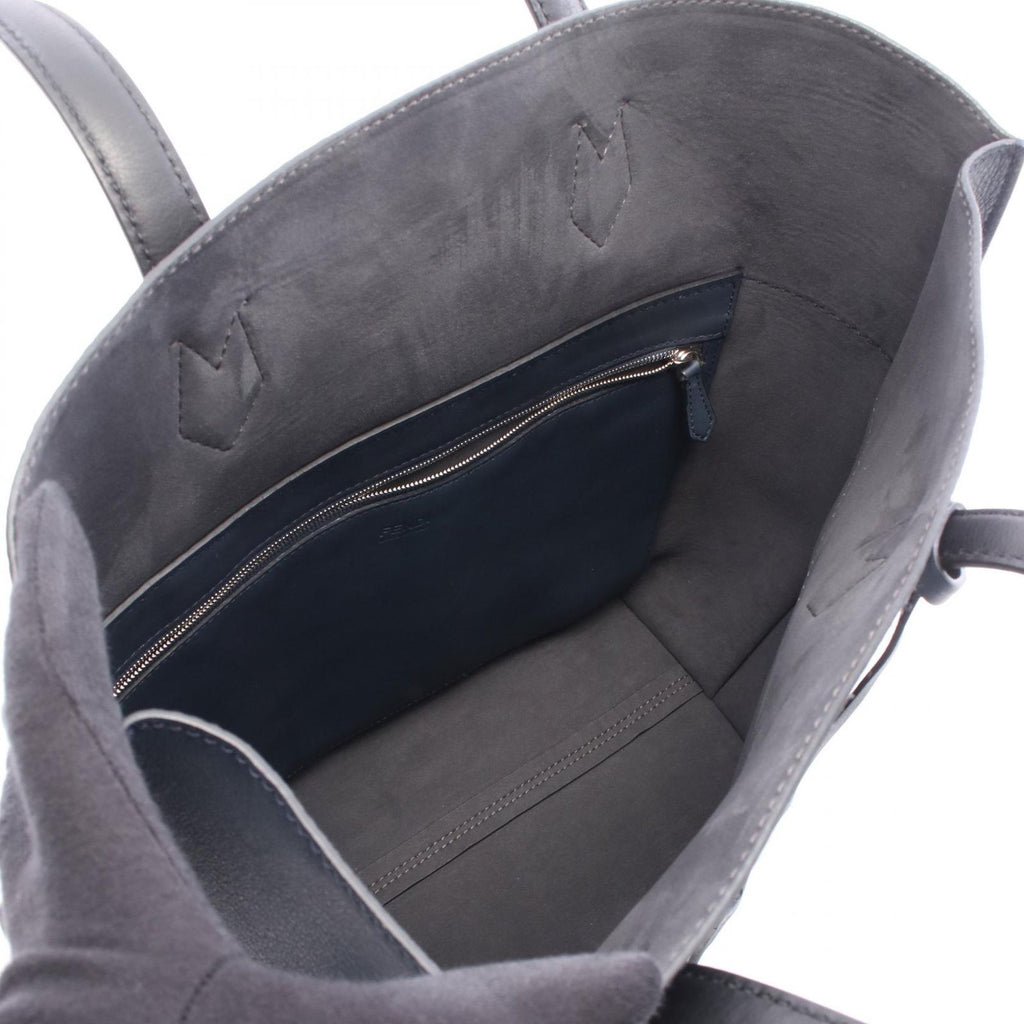 Fendi Tote Bag All in Shopping Navy Black Leather — view 3