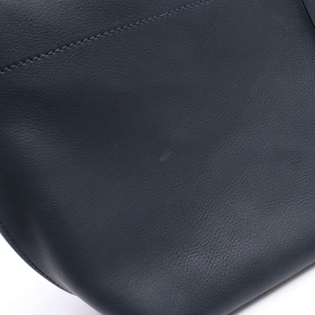 Fendi Tote Bag All in Shopping Navy Black Leather — view 5