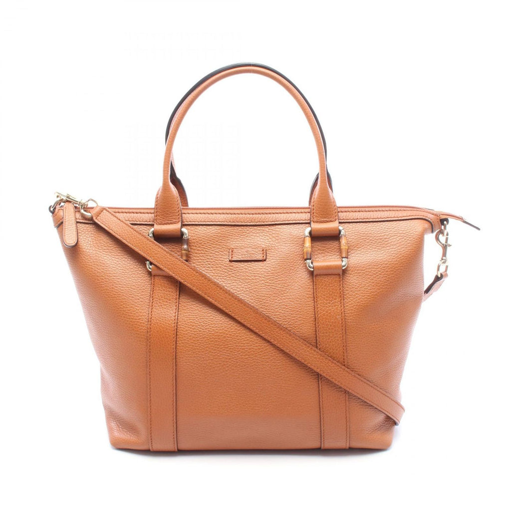 Gucci Tote Bag 2-Way Camel Leather