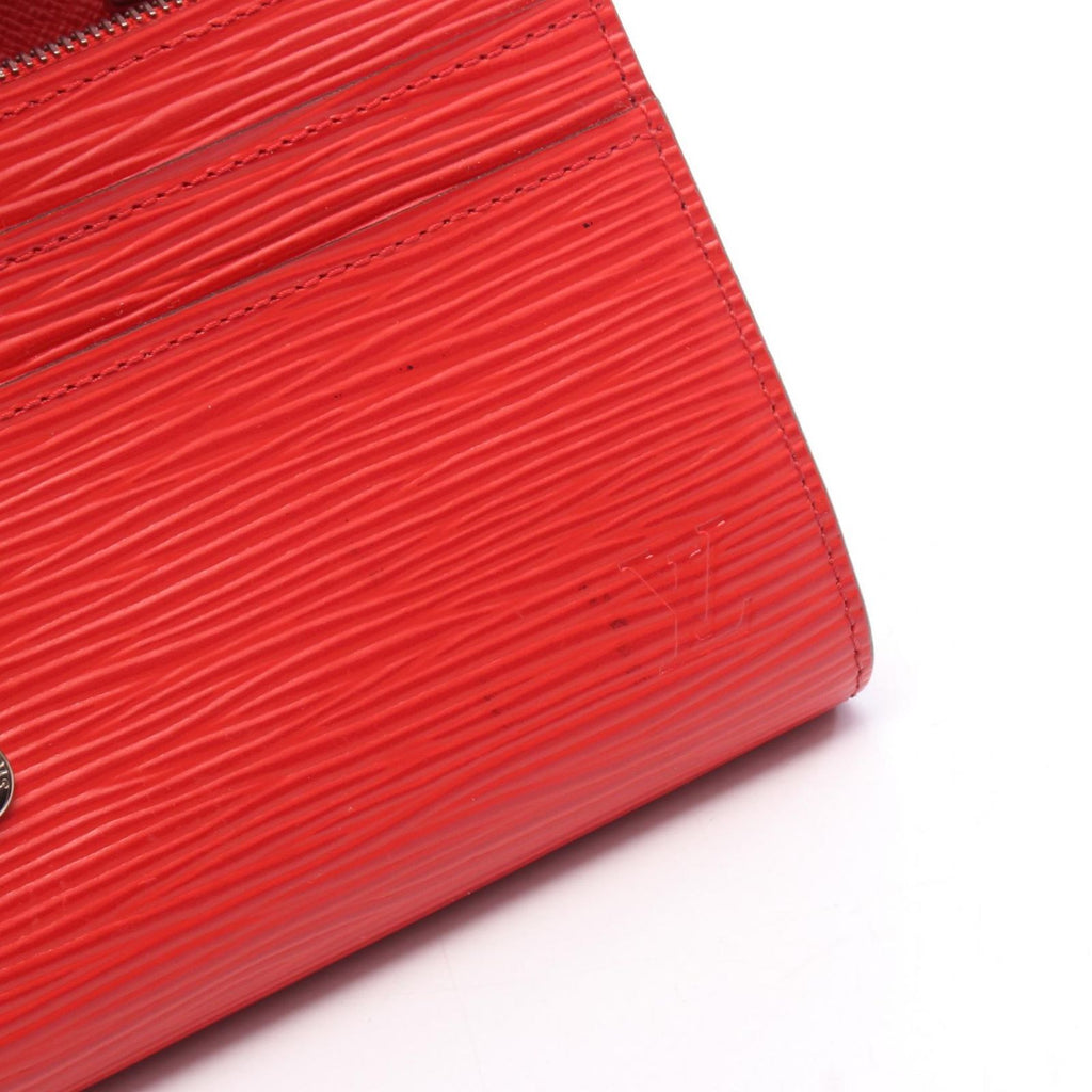 Louis Vuitton Bifold Wallet Portefeuille Sarah Coquelicot Leather — view 6