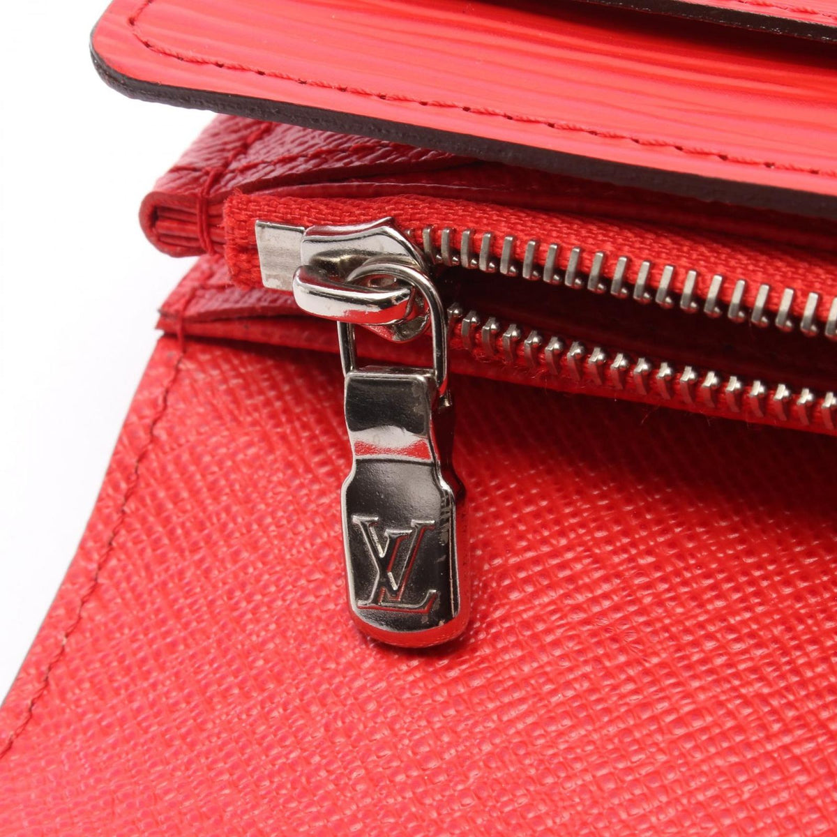 Louis Vuitton Bifold Wallet Portefeuille Sarah Coquelicot Leather — view 5