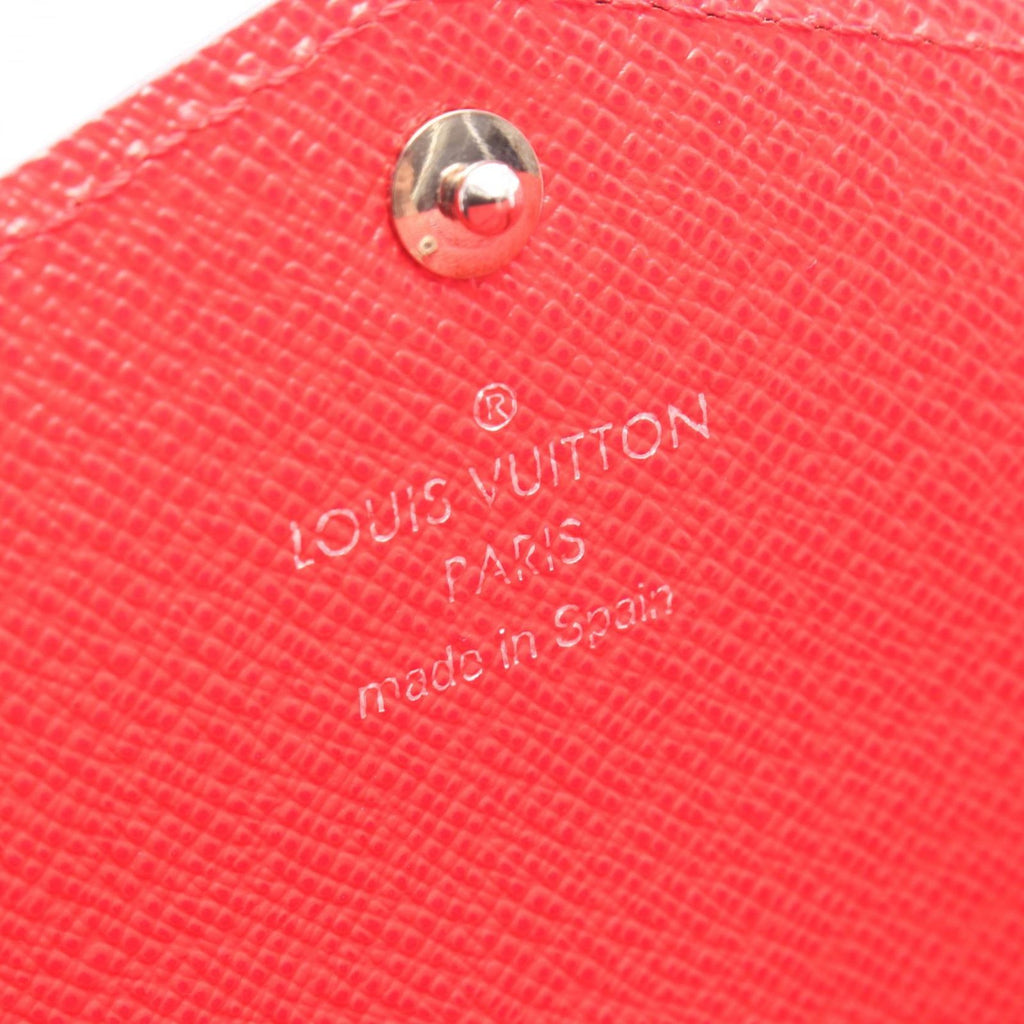 Louis Vuitton Bifold Wallet Portefeuille Sarah Coquelicot Leather — view 4