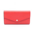 Louis Vuitton Bifold Wallet Portefeuille Sarah Coquelicot Leather