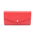 Louis Vuitton Bifold Wallet Portefeuille Sarah Coquelicot Leather