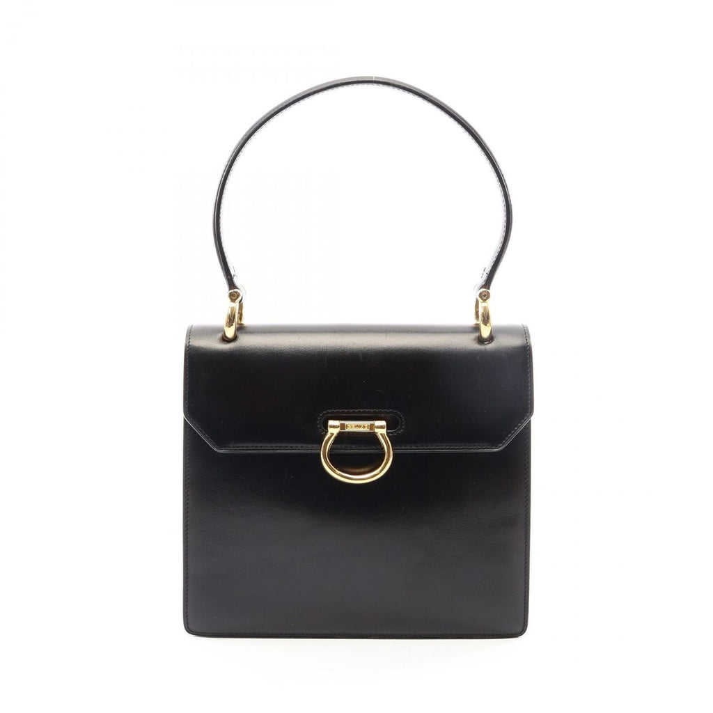 Celine Handbag Black Leather Gancini