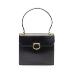 Celine Handbag Black Leather Gancini