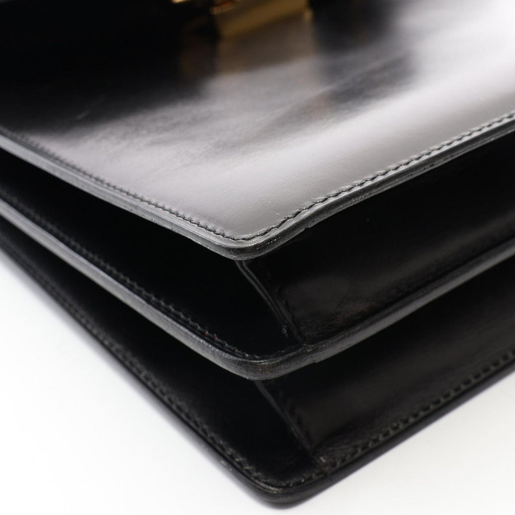 Celine Handbag Black Leather Gancini — view 7