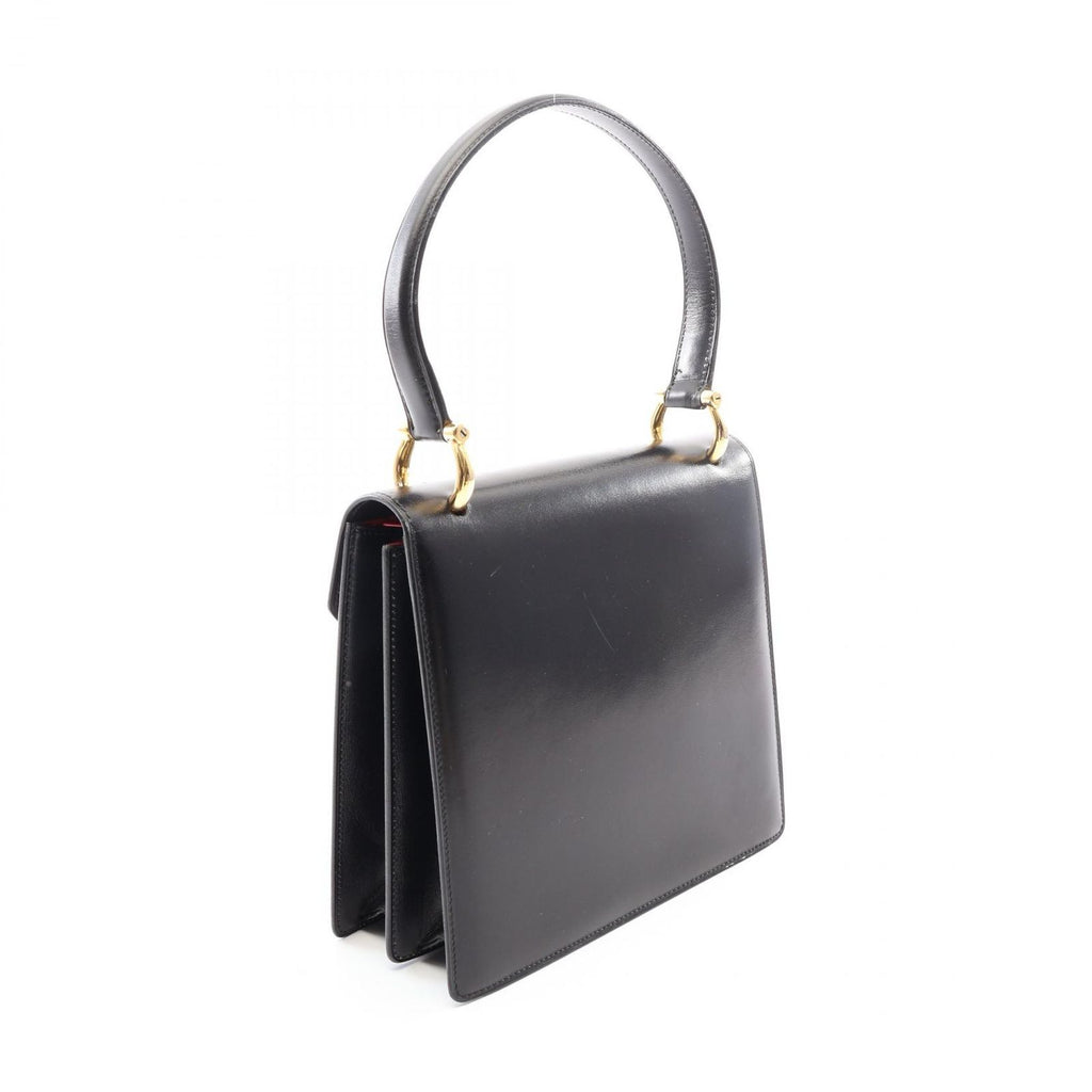 Celine Handbag Black Leather Gancini — view 2