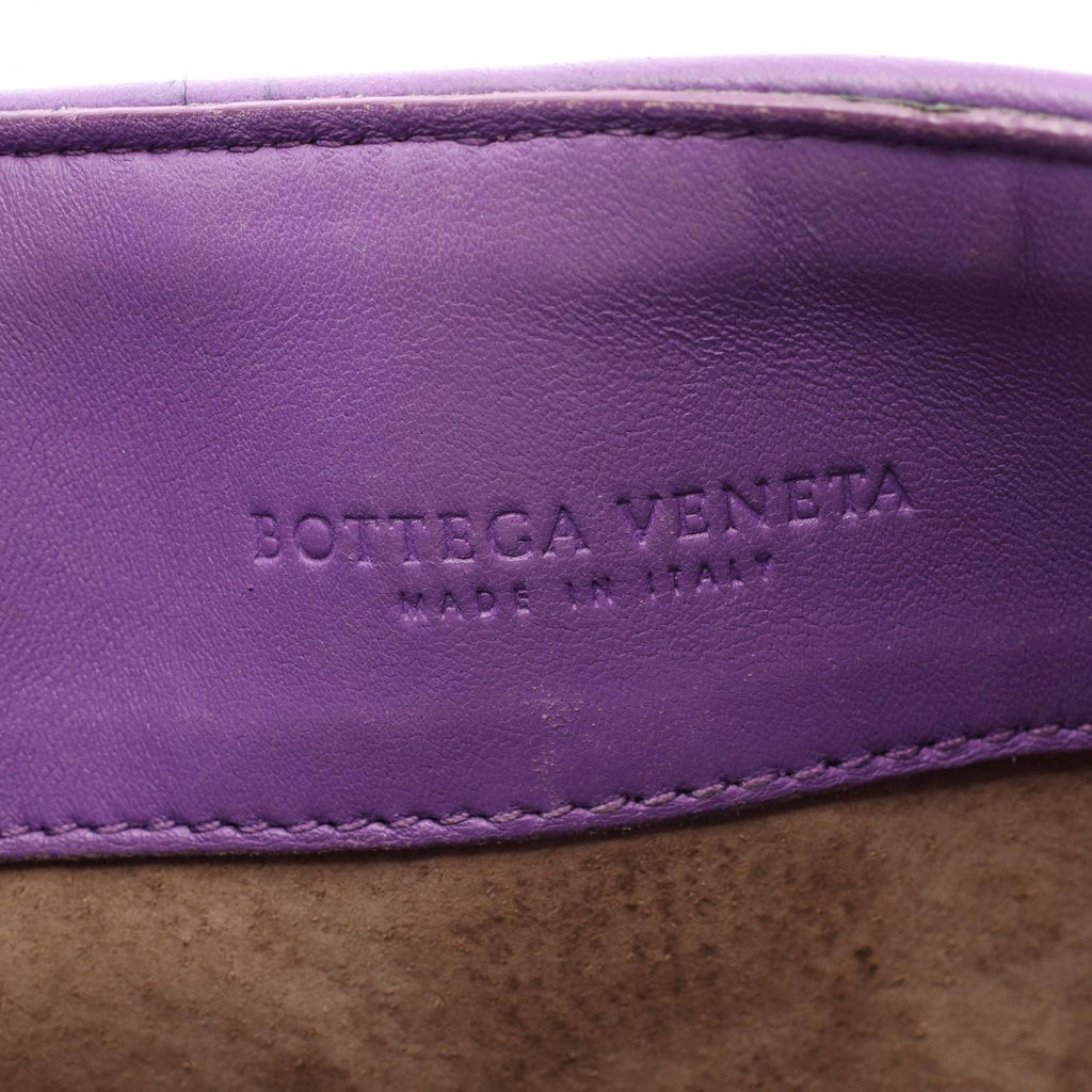Bottega Veneta Shoulder Bag Olympia Intrecciato Purple Leather — view 4