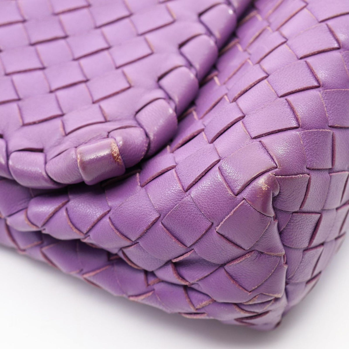Bottega Veneta Shoulder Bag Olympia Intrecciato Purple Leather — view 6