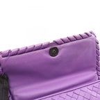 Bottega Veneta Shoulder Bag Olympia Intrecciato Purple Leather — view 5