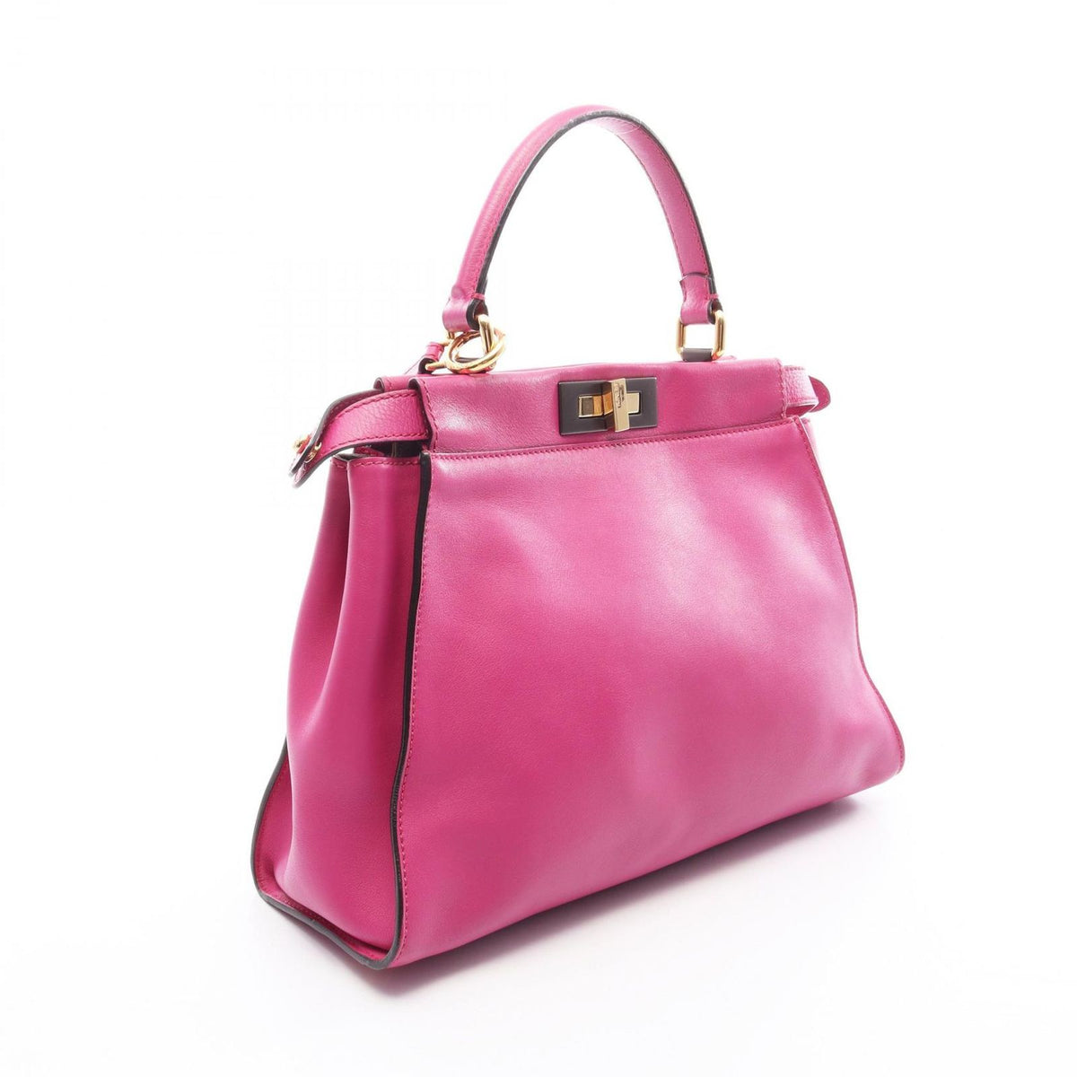 Fendi Handbag Peekaboo Regular Magenta Leather — view 2