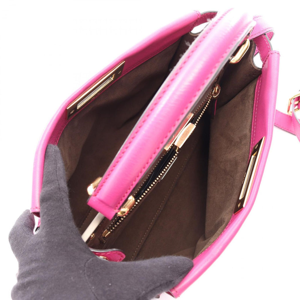 Fendi Handbag Peekaboo Regular Magenta Leather — view 3