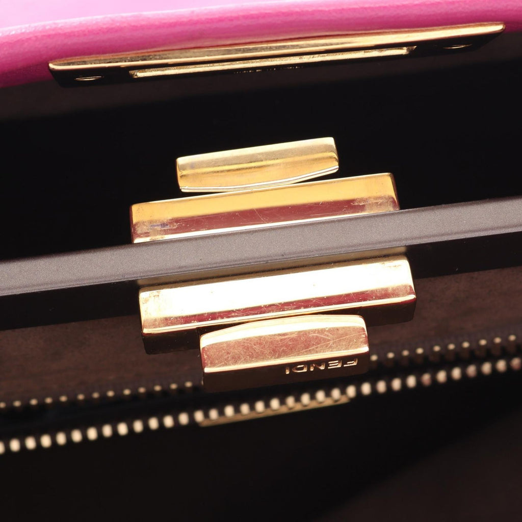 Fendi Handbag Peekaboo Regular Magenta Leather — view 5