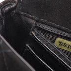 Chanel Shoulder Bag Quilted Black Suede — view 6