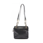 Chanel Tote Bag Triple CC Logo Black Caviar Leather Chain