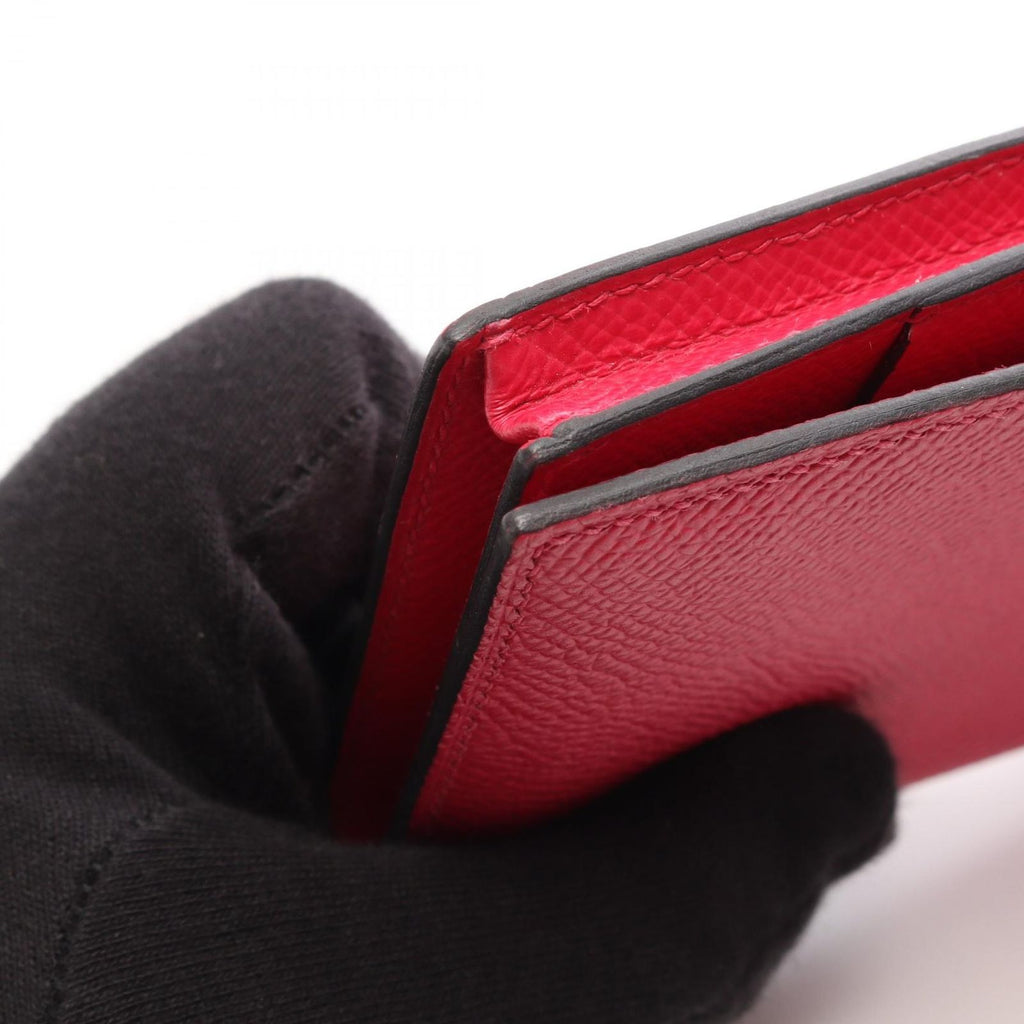 Hermes Bifold Wallet Bearn Soufflet Framboise — view 7