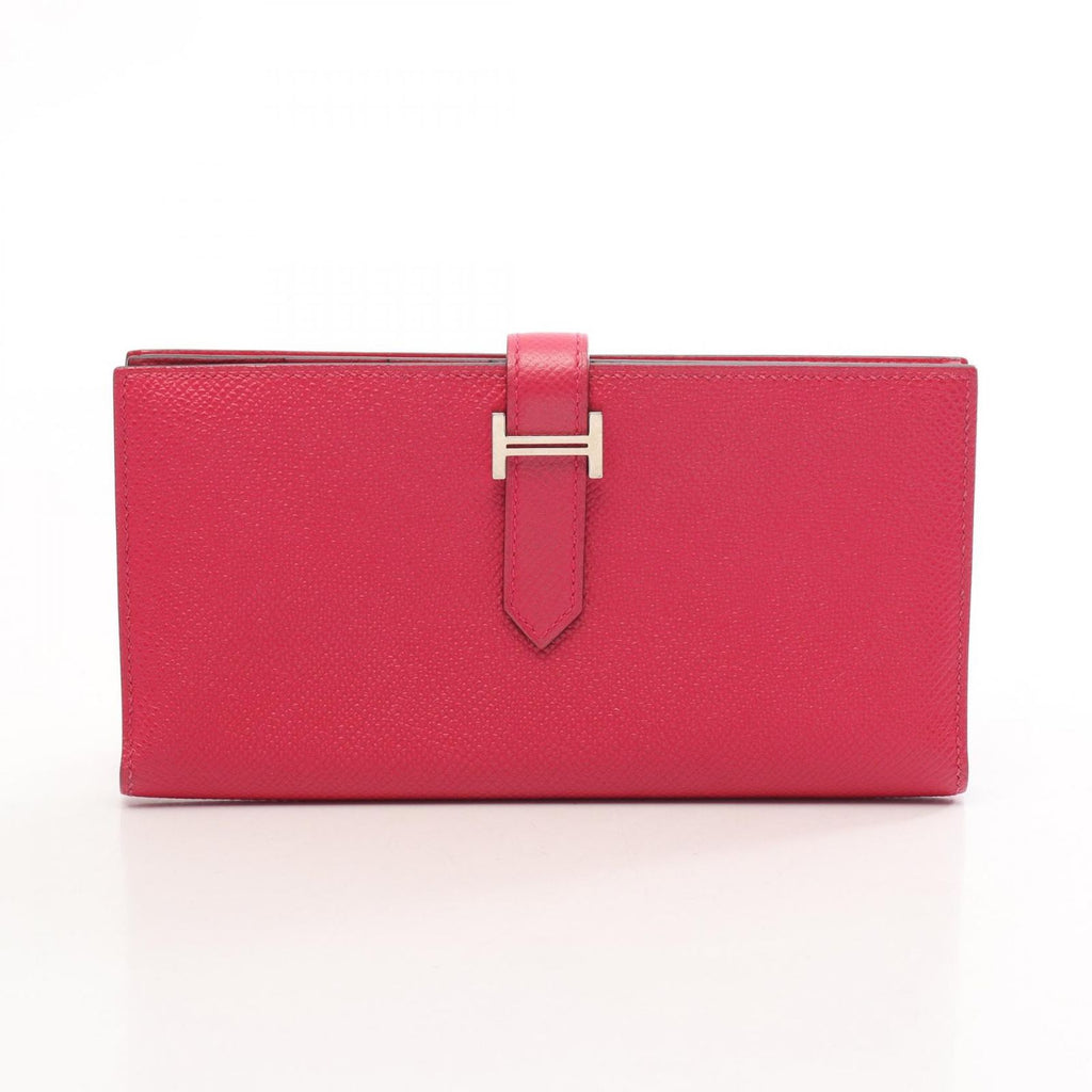 Hermes Bifold Wallet Bearn Soufflet Framboise