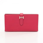 Hermes Bifold Wallet Bearn Soufflet Framboise