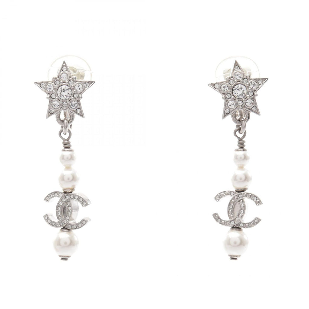 Chanel Earrings CC Logo Star Swing