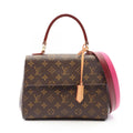 Louis Vuitton Handbag Cluny BB Monogram Rose 2-Way Fuchsia Leather