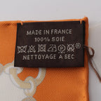 Hermes Scarf Petit Carre 40 Palonniers Orange Silk — view 3