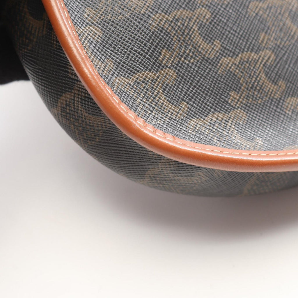 Celine Shoulder Bag Triomphe Mini Besace Brown Black Leather — view 7