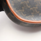 Celine Shoulder Bag Triomphe Mini Besace Brown Black Leather — view 7