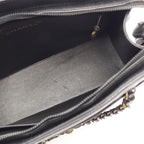 Chanel Handbag CC Logo Antique Gold Black Leather Chain Hand — view 6