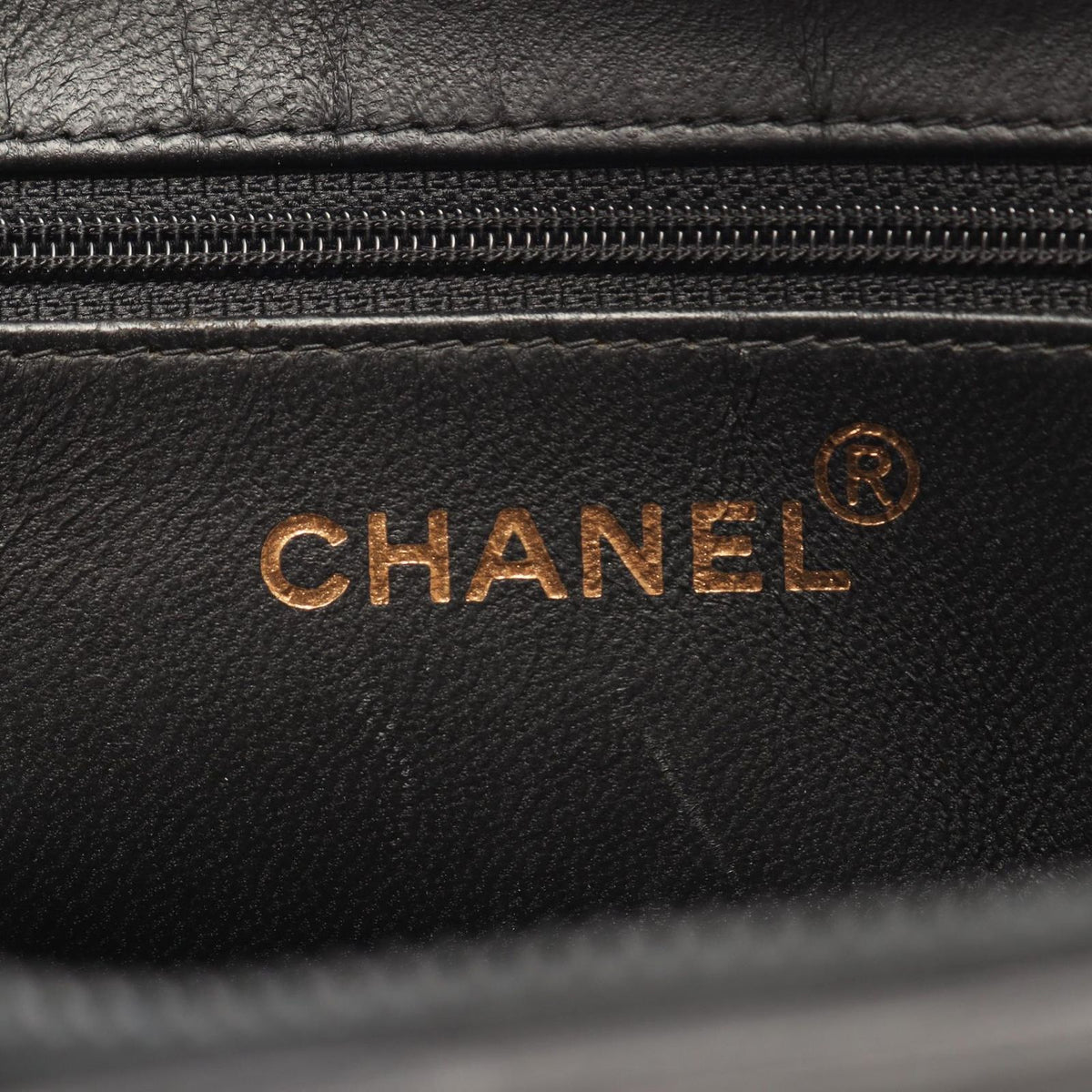 Chanel Handbag CC Logo Antique Gold Black Leather Chain Hand — view 4