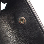 Chanel Handbag CC Logo Antique Gold Black Leather Chain Hand — view 7