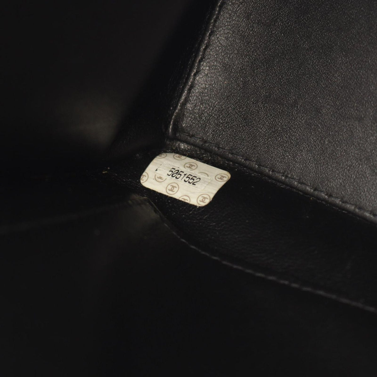 Chanel Handbag CC Logo Antique Gold Black Leather Chain Hand — view 5