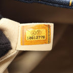 Chanel Tote Bag Line Denim Blue Yellow Chain — view 5