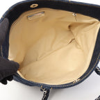 Chanel Tote Bag Line Denim Blue Yellow Chain — view 3