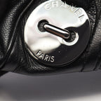 Chanel Handbag Choco Bar Button Motif Black Caviar Leather Mini — view 8