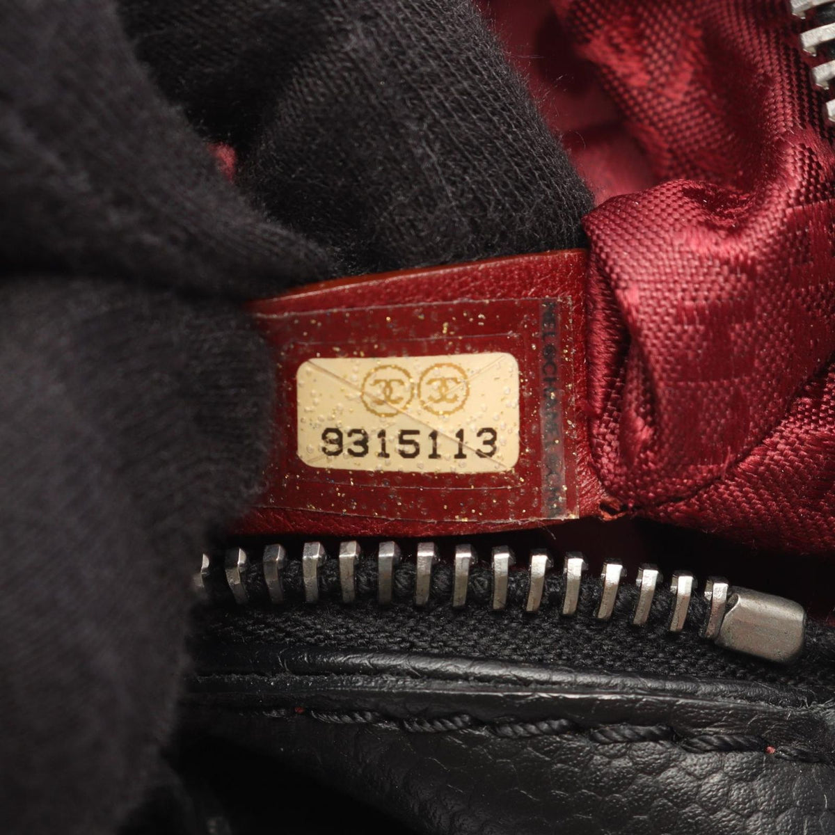 Chanel Handbag Choco Bar Button Motif Black Caviar Leather Mini — view 5