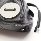 Chanel Handbag Choco Bar Button Motif Black Caviar Leather Mini — view 7