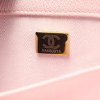 Chanel Shoulder Bag Mini Flap Quilted 2-Way Baby Pink Caviar Leather Business — view 5