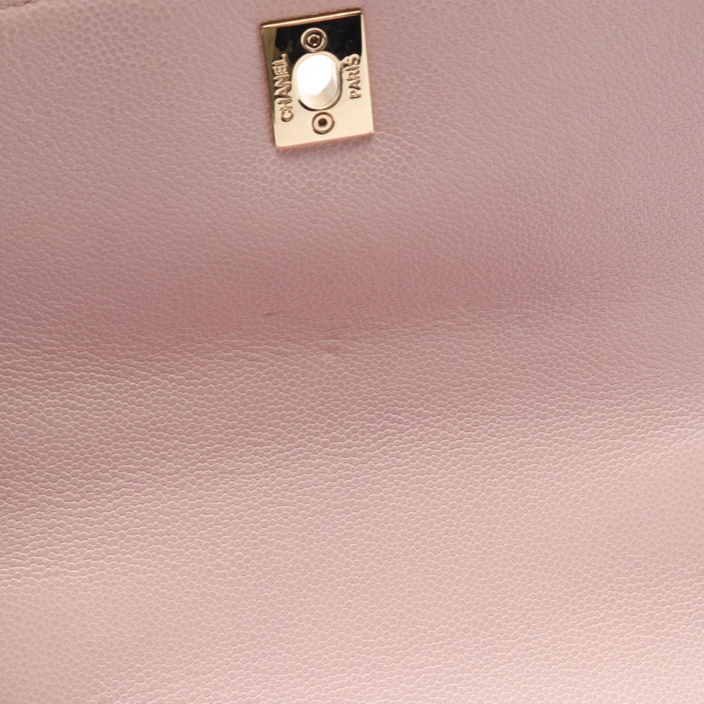 Chanel Shoulder Bag Mini Flap Quilted 2-Way Baby Pink Caviar Leather Business — view 6